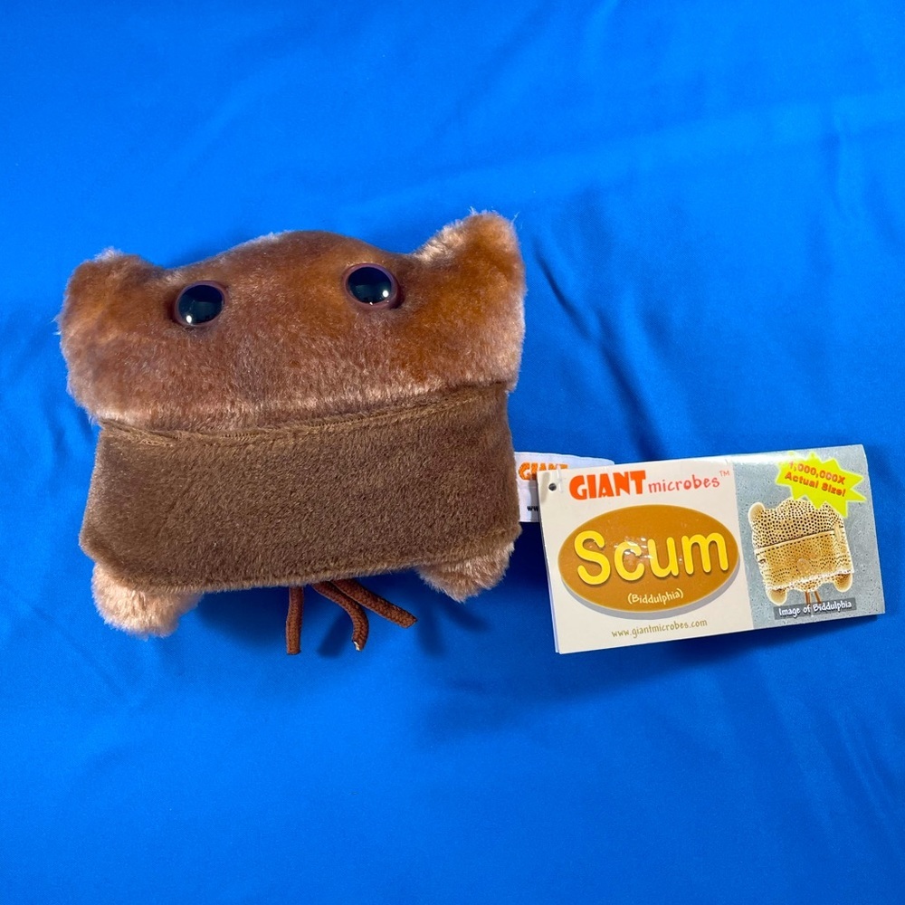 NWT Giant Microbes ‘Scum’ aka Biddulphoa novelty educational plush (lot of 2)